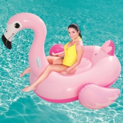 large SWIMMING FLOAT BESTWAY SUPERSIZED FLAMINGGO RIDER PINK BALIDIVESHOP 1